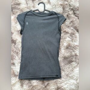 We The Free Charcoal Ribbed Tee